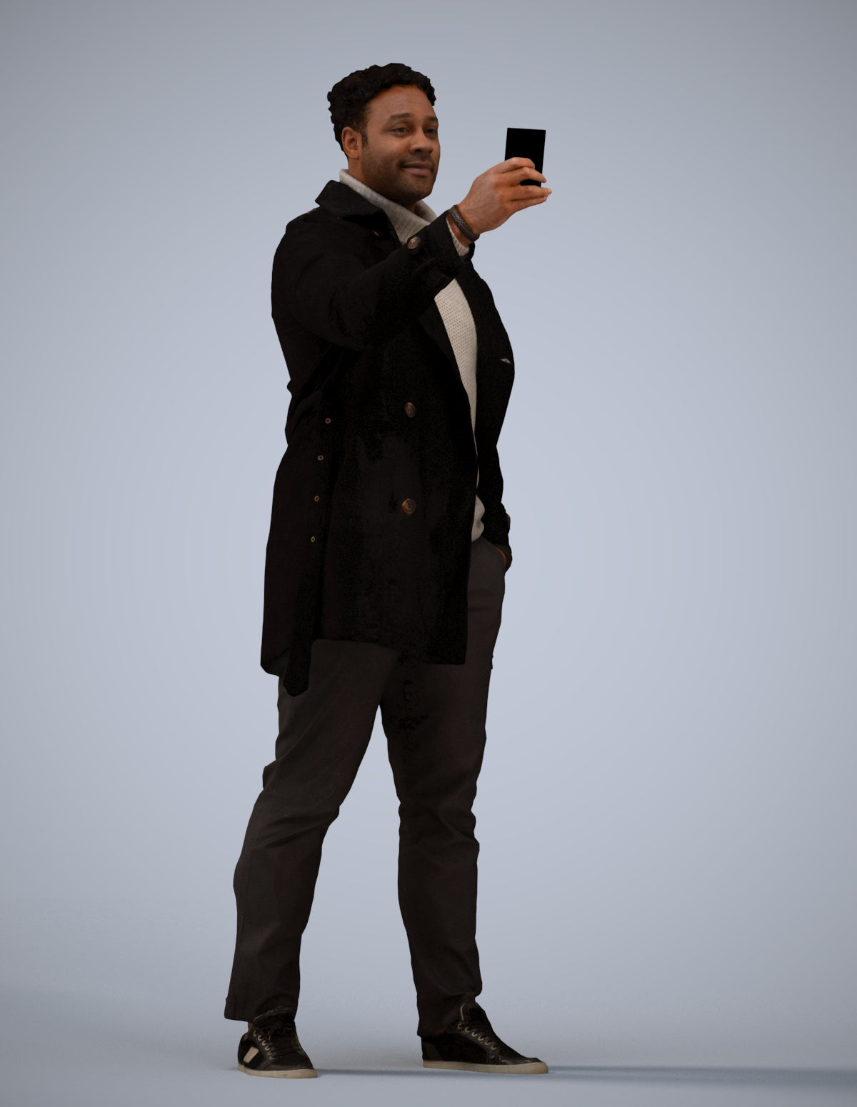 photogrammetry 3D man casual standing, realistic human model archviz FBX