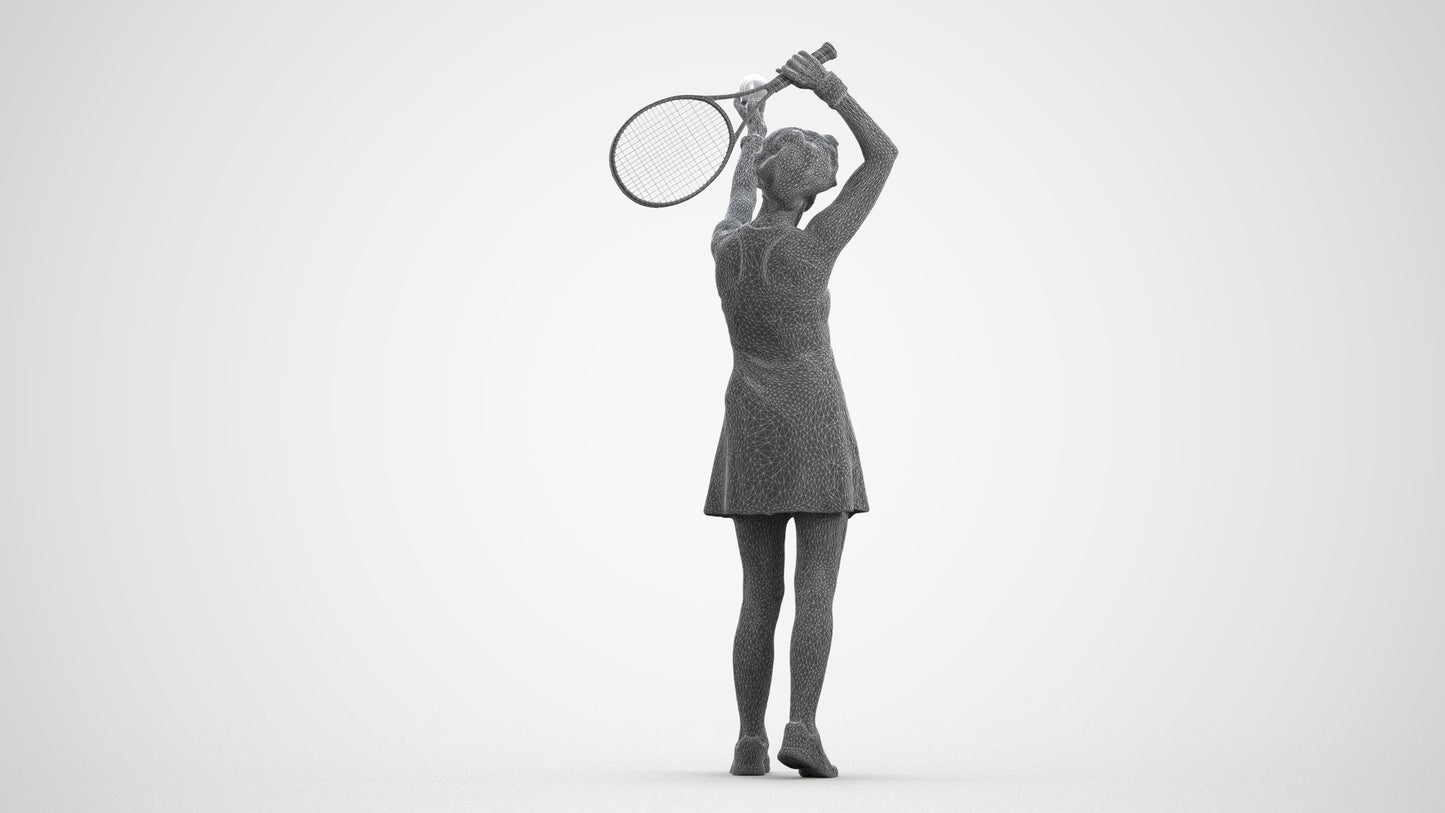 scanned 3D woman sport, photogrammetry people for Enscape and V-Ray, wireframe front view
