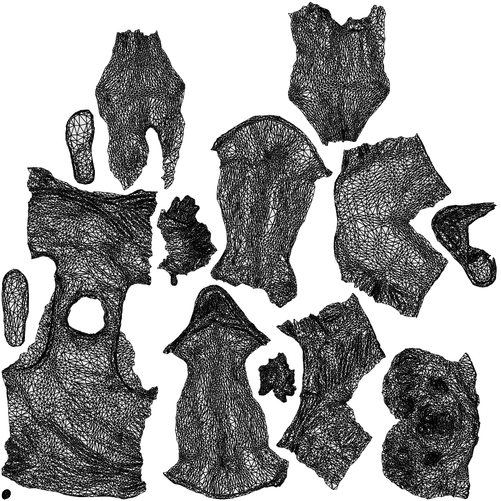 3D scanned man sitting casual, photorealistic archviz people for Enscape and SketchUp, wireframe top-down view