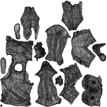 3D scanned man sitting casual, photorealistic archviz people for Enscape and SketchUp, wireframe top-down view
