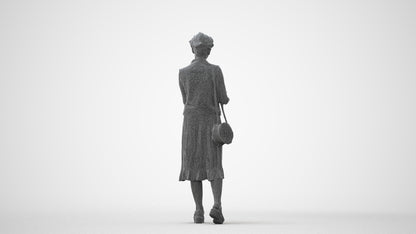 photogrammetry 3D woman casual standing, realistic human model archviz FBX, square thumbnail