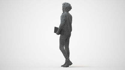 photogrammetry 3D man casual mix, realistic human model archviz FBX, square thumbnail