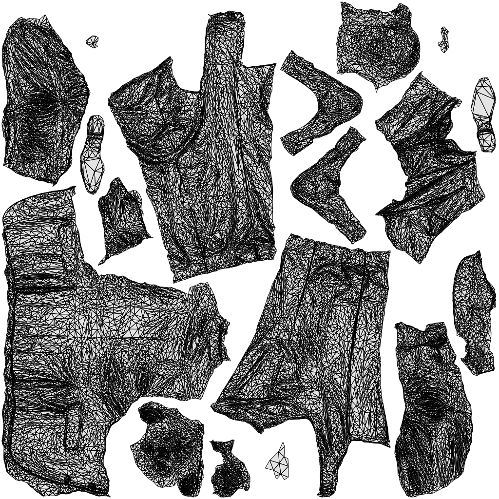 3D people model senior man business, scanned human for 3ds Max rendering, wireframe top-down view