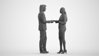 3D human model woman business, photogrammetry scanned person for archviz, wireframe front view