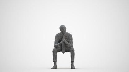realistic 3D people man business, render-ready for V-Ray and Corona, FBX OBJ, three-quarter front view render
