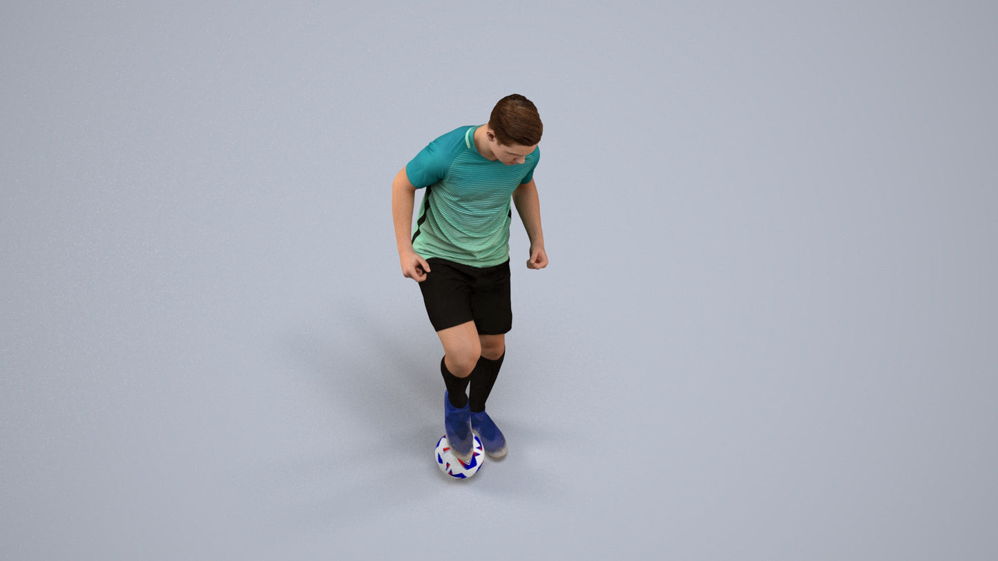 scanned 3D man sport, photogrammetry people for Enscape and V-Ray, back view render