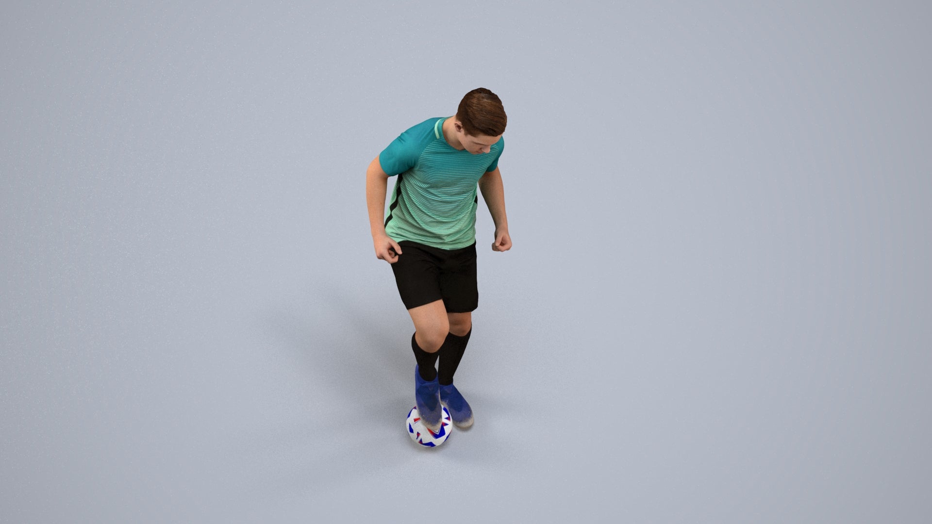 scanned 3D man sport, photogrammetry people for Enscape and V-Ray, back view render