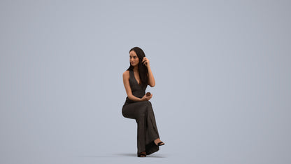 3D scanned woman formalaffairs formal, photorealistic archviz people for Enscape and SketchUp, standing pose render