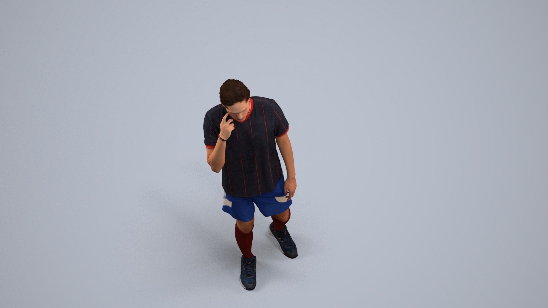 realistic 3D people man sport, render-ready for V-Ray and Corona, FBX OBJ, back view render