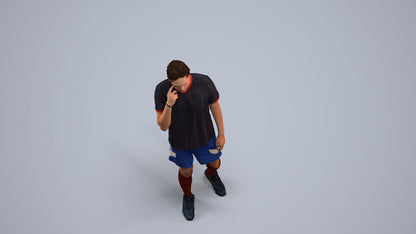 realistic 3D people man sport, render-ready for V-Ray and Corona, FBX OBJ, back view render