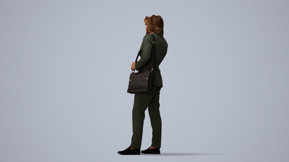 3D scanned man business, photorealistic archviz people for Enscape and SketchUp, three-quarter view render