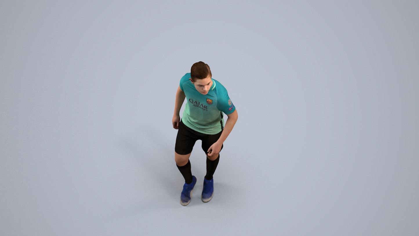 scanned 3D boy sport, photogrammetry people for Enscape and V-Ray, back view render