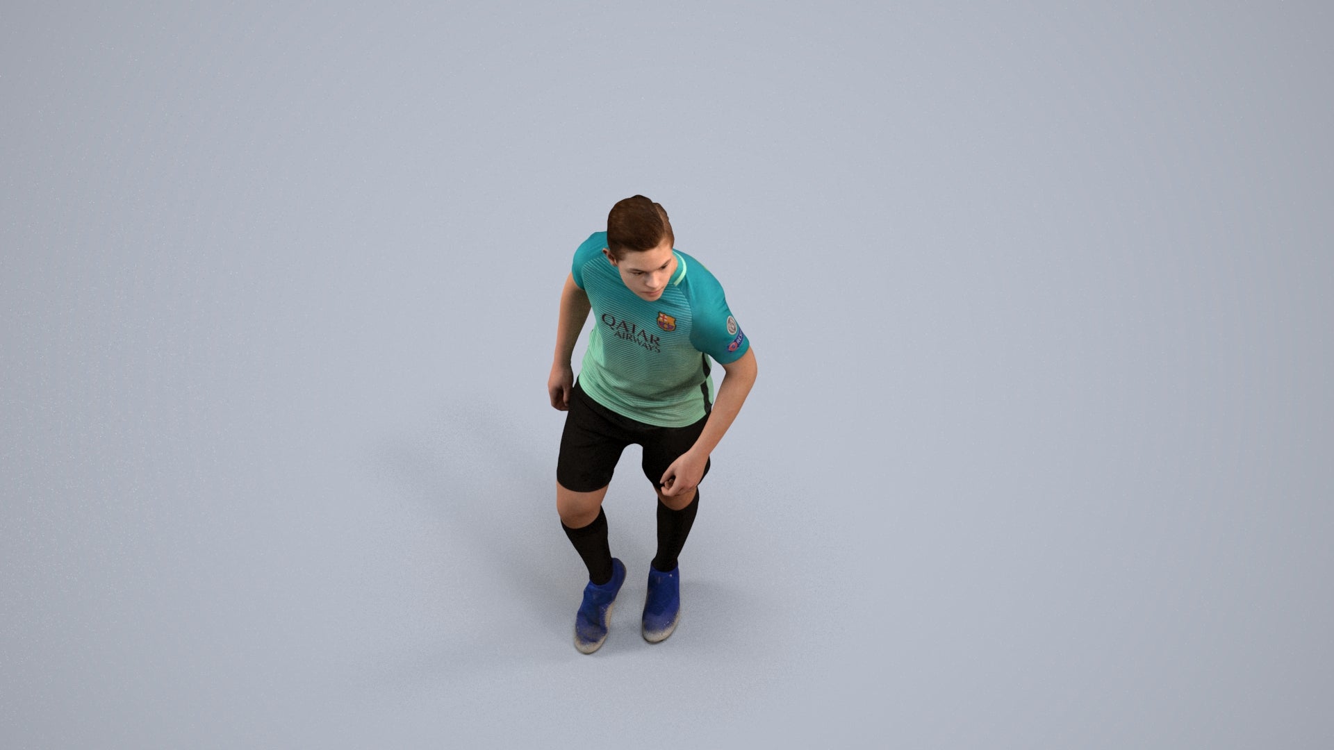 scanned 3D boy sport, photogrammetry people for Enscape and V-Ray, back view render