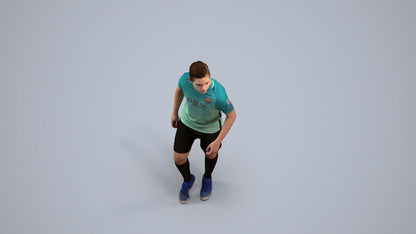 scanned 3D boy sport, photogrammetry people for Enscape and V-Ray, back view render