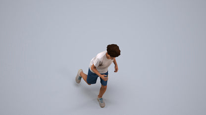 realistic 3D people boy casual kids, render-ready for V-Ray and Corona, FBX OBJ, back view render