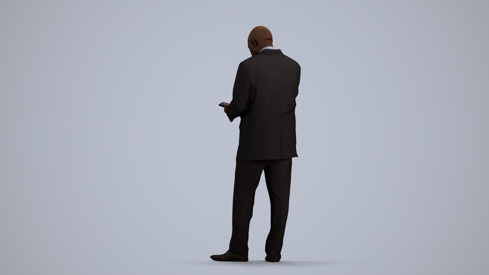 photogrammetry 3D man business, realistic human model archviz FBX, front view render