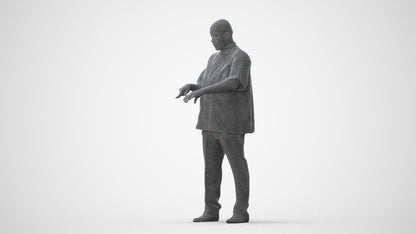 3D scanned man hospitality, photorealistic archviz people for Enscape and SketchUp, square thumbnail