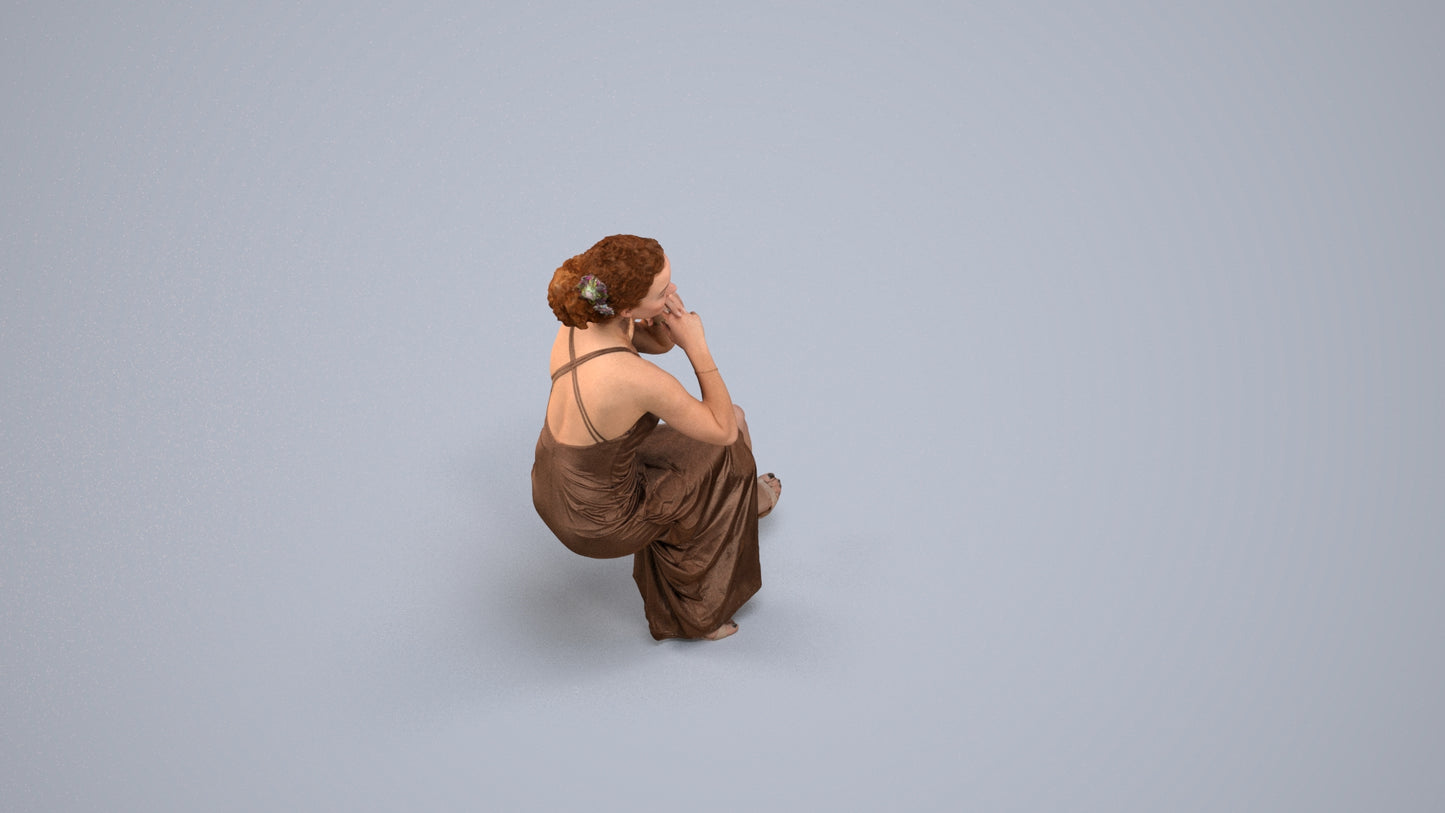 3D people model woman formal formalaffairs, scanned human for 3ds Max rendering, back view render