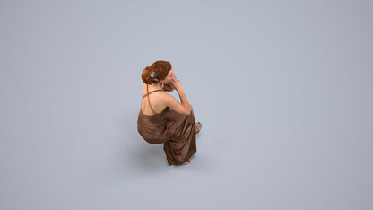 3D people model woman formal formalaffairs, scanned human for 3ds Max rendering, back view render