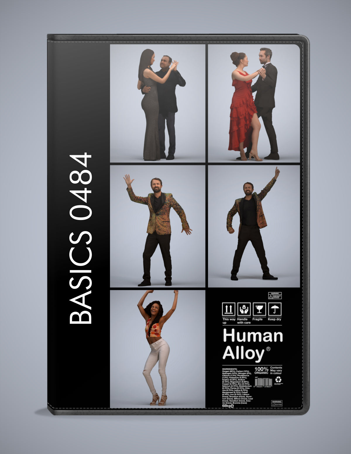5x realistic 3D people dancing pack, scanned archviz collection for Blender and 3ds Max