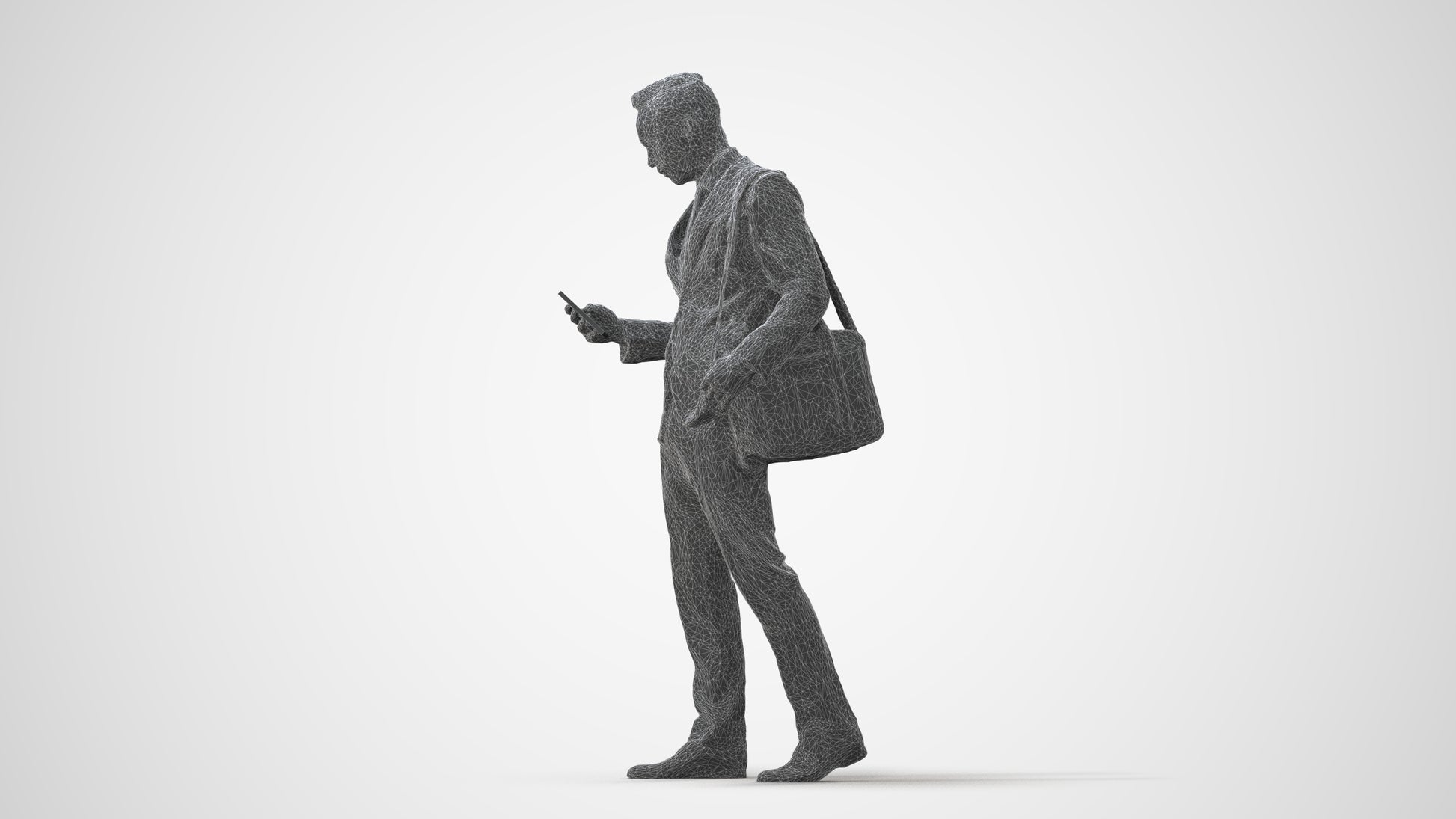 3D scanned man business formal, photorealistic archviz people for Enscape and SketchUp, square thumbnail