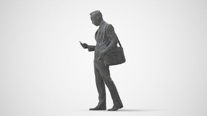 3D scanned man business formal, photorealistic archviz people for Enscape and SketchUp, square thumbnail