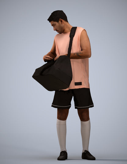 3D scanned man sport, photorealistic archviz people for Enscape and SketchUp
