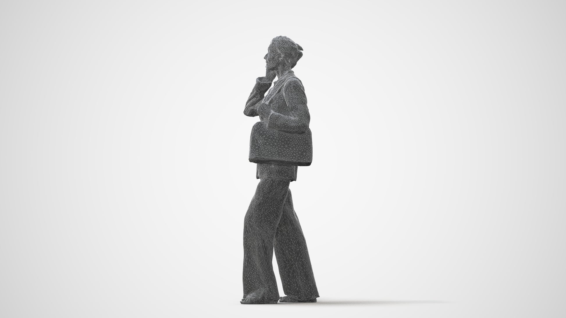 photogrammetry 3D senior woman business, realistic human model archviz FBX, square thumbnail