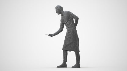3D people model man hospitality, scanned human for 3ds Max rendering, square thumbnail