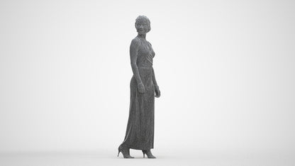 3D people model woman formal formalaffairs, scanned human for 3ds Max rendering, three-quarter front view render