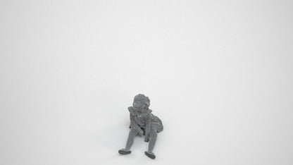 photogrammetry 3D girl casual kids, realistic human model archviz FBX, wireframe three-quarter view