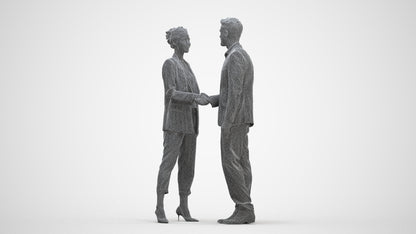 3D people model woman business shopping, scanned human for 3ds Max rendering, three-quarter front view render