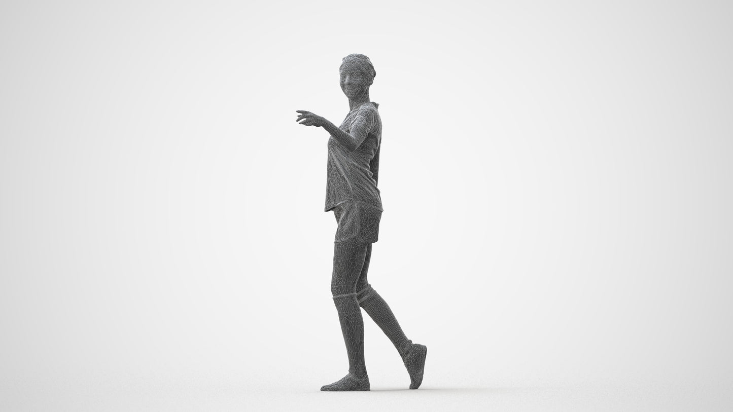 photogrammetry 3D woman sport, realistic human model archviz FBX, square thumbnail