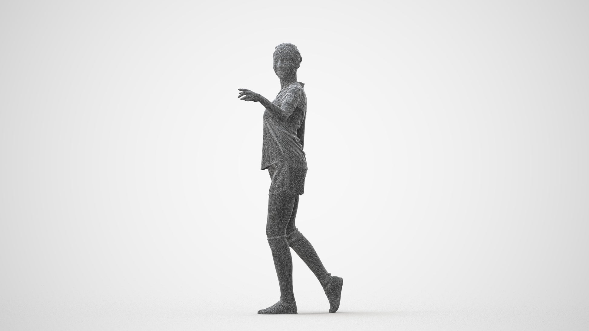photogrammetry 3D woman sport, realistic human model archviz FBX, square thumbnail