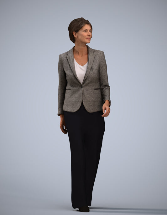 photogrammetry 3D woman business, realistic human model archviz FBX