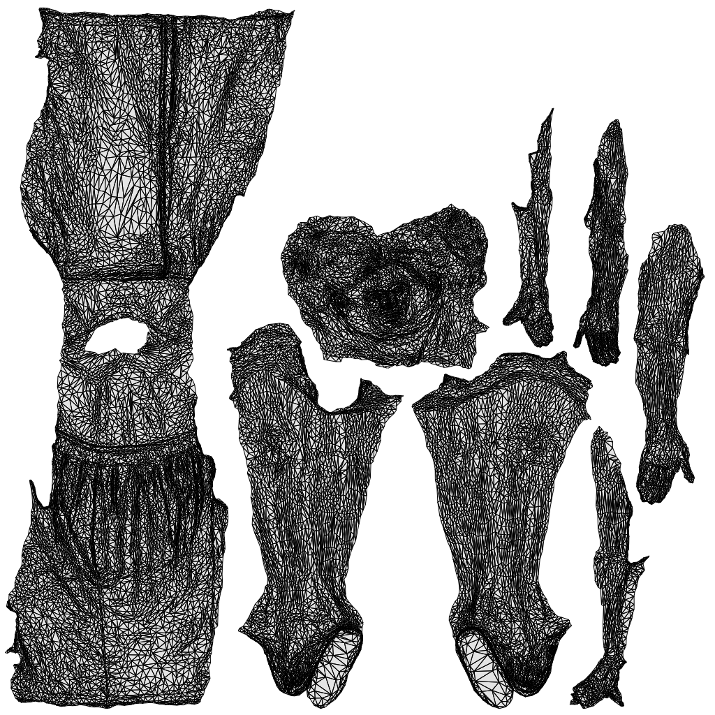 scanned 3D woman casual bathroom, photogrammetry people for Enscape and V-Ray, wireframe top-down view