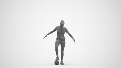 photogrammetry 3D woman sport, realistic human model archviz FBX, three-quarter front view render