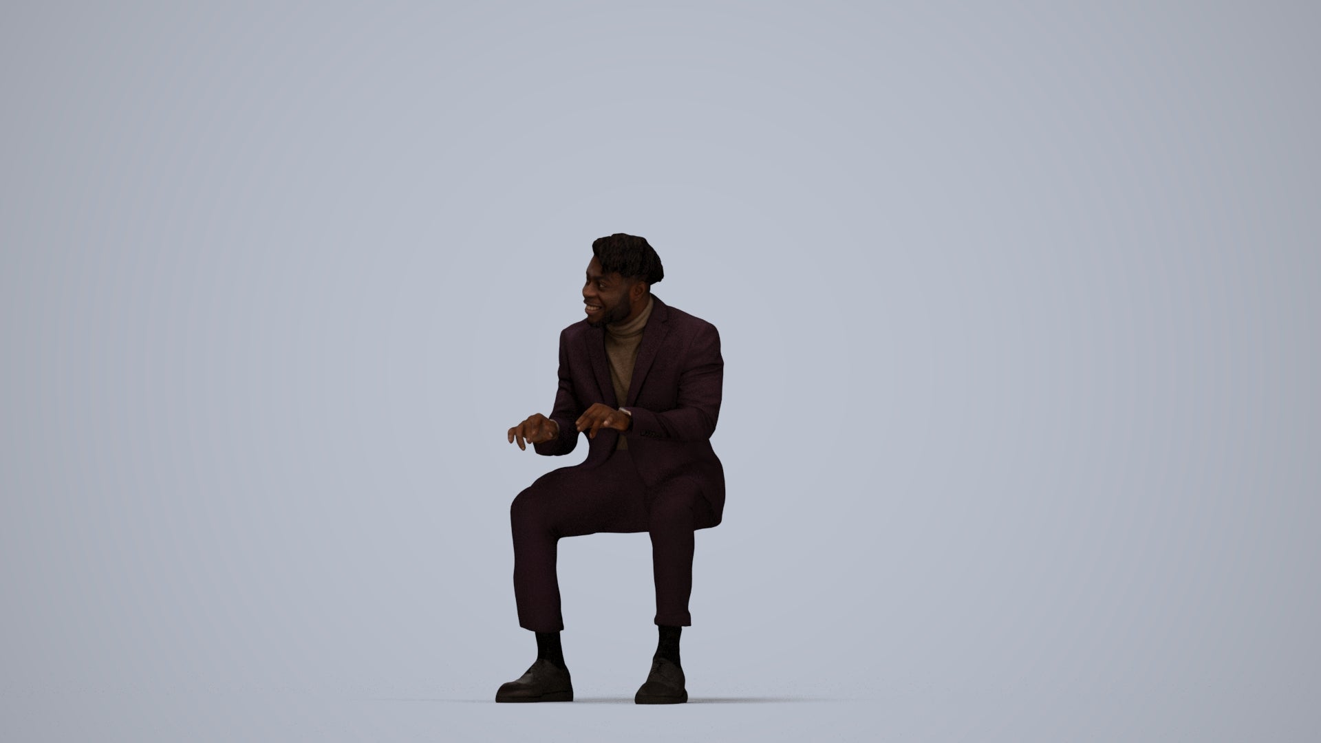 photogrammetry 3D man business, realistic human model archviz FBX, top-down view render
