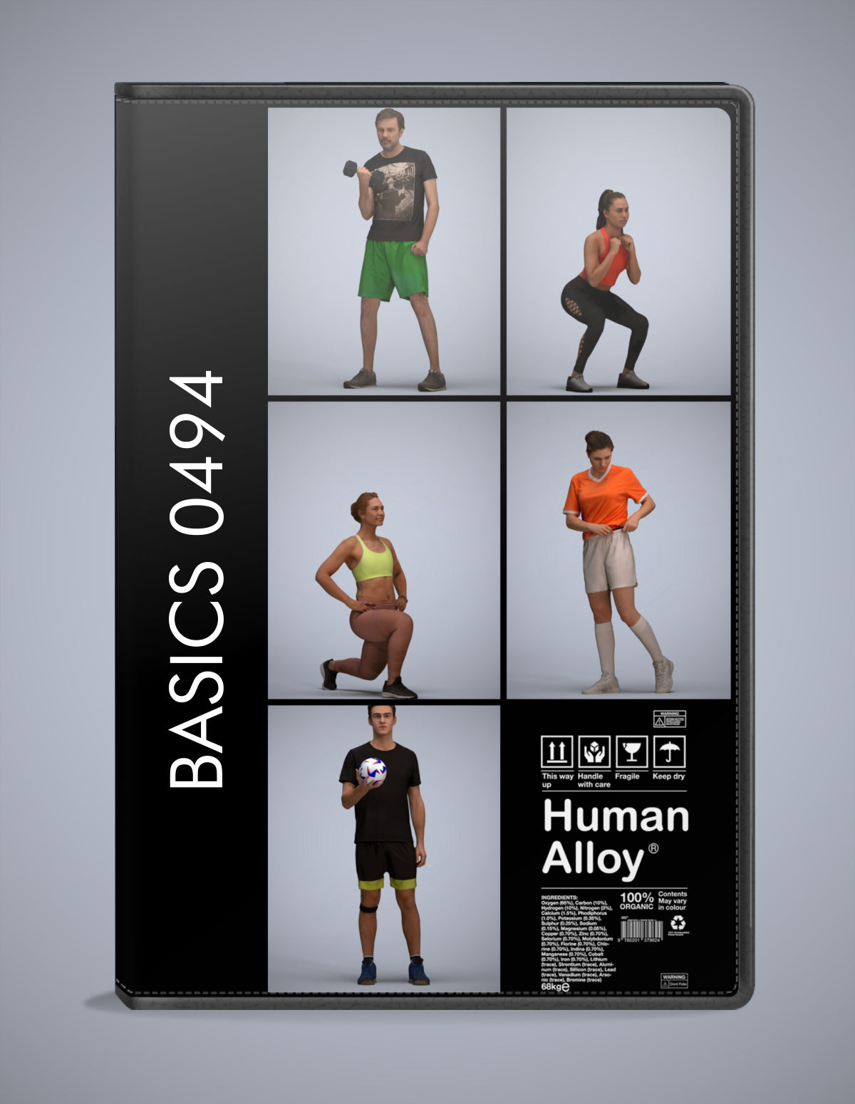 5 3D scanned people sport, photorealistic archviz pack for Enscape and SketchUp