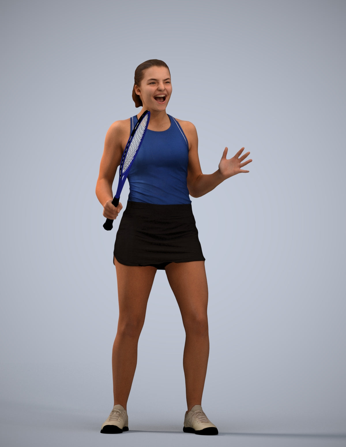 photogrammetry 3D girl sport, realistic human model archviz FBX