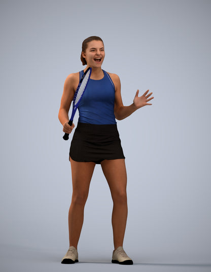 photogrammetry 3D girl sport, realistic human model archviz FBX