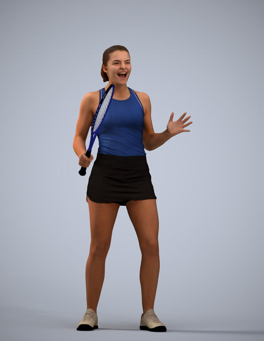 photogrammetry 3D girl sport, realistic human model archviz FBX