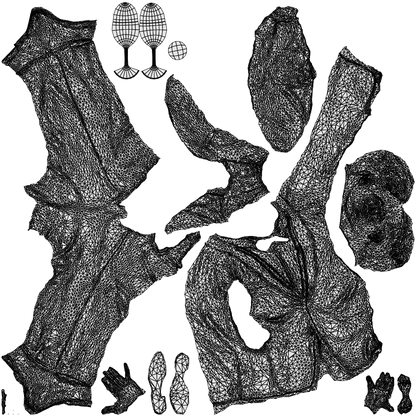 scanned 3D man formal formalaffairs, photogrammetry people for Enscape and V-Ray, wireframe top-down view