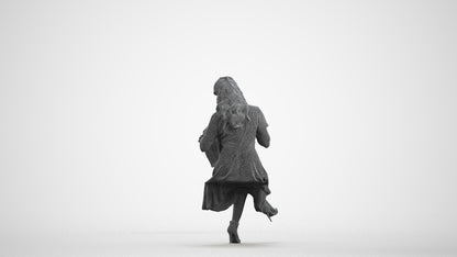 3D people model woman casual sitting, scanned human for 3ds Max rendering, wireframe front view