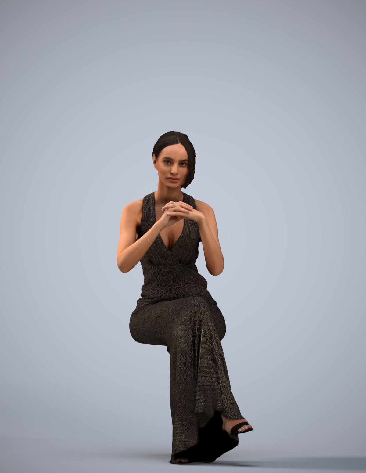 3D people model woman formal formalaffairs, scanned human for 3ds Max rendering