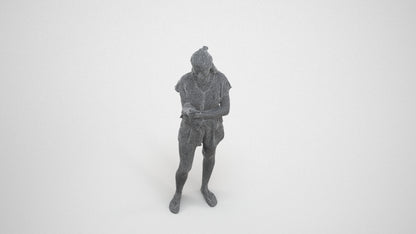realistic 3D people woman casual standing, render-ready for V-Ray and Corona, FBX OBJ, wireframe three-quarter view