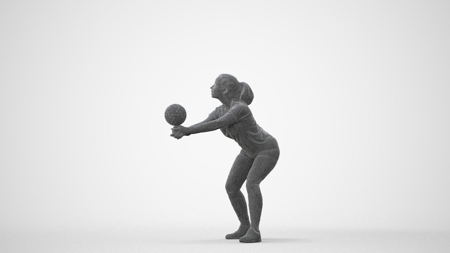 3D scanned woman sport, photorealistic archviz people for Enscape and SketchUp, square thumbnail