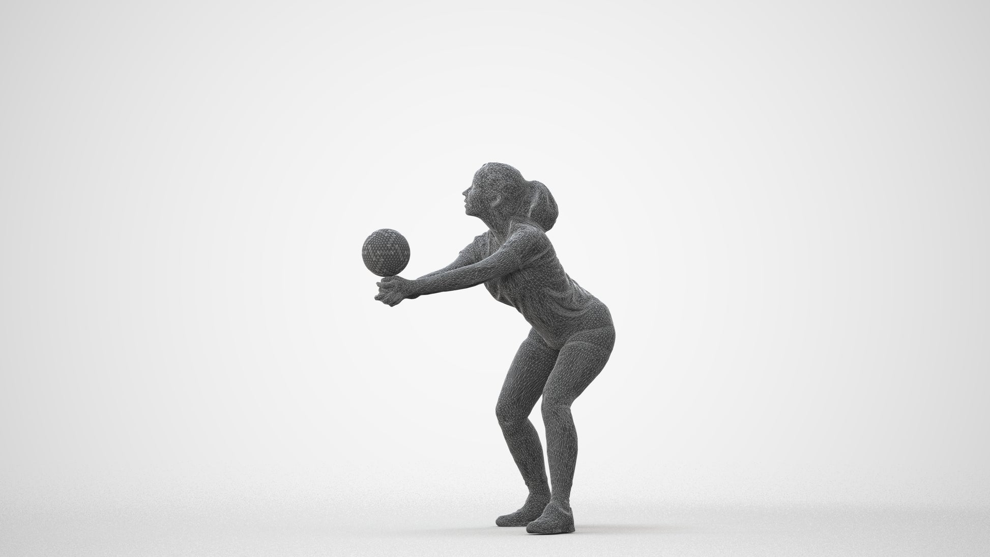 3D scanned woman sport, photorealistic archviz people for Enscape and SketchUp, square thumbnail