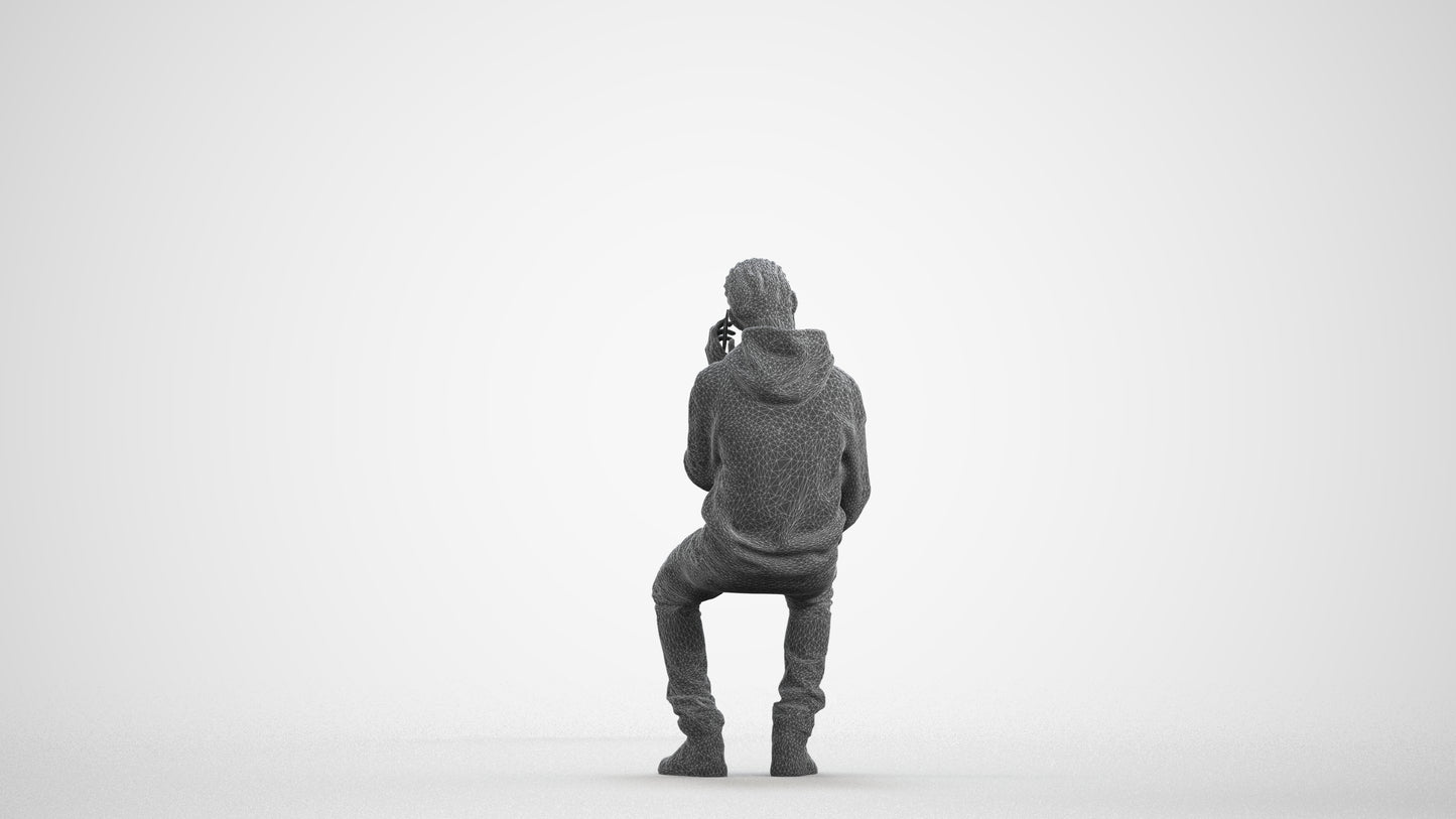 realistic 3D boy casual kids, scanned archviz people for Blender and 3ds Max, wireframe front view