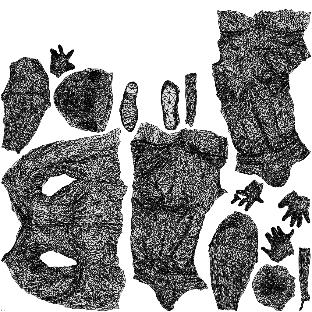 scanned 3D man casual walking, photogrammetry people for Enscape and V-Ray, wireframe top-down view